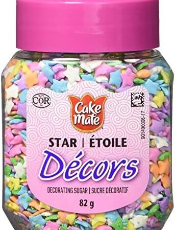 Cake Mate, Decorating with Ease, Decors Star Sprinkles, Rainbow, 82g