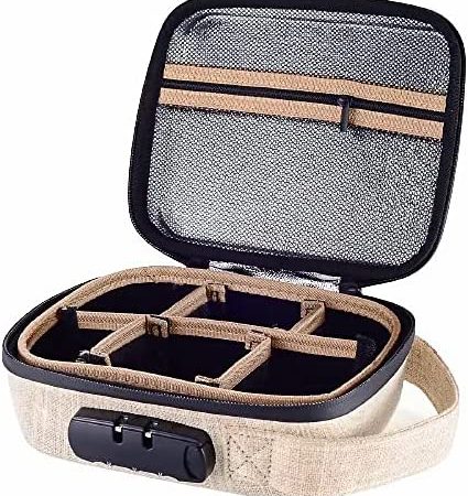 LAYAONE Smell Proof Bag | Smell Proof Stash Box with Combination Lock | Portable Travel Storage Case for Your Accessories | Gift for Men/Women (Large)